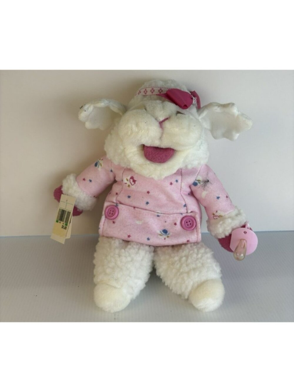 Vintage Baby Lamb Chop 1990 Shari Lewis 12in Hand Puppet Pink NWT with Pacifier